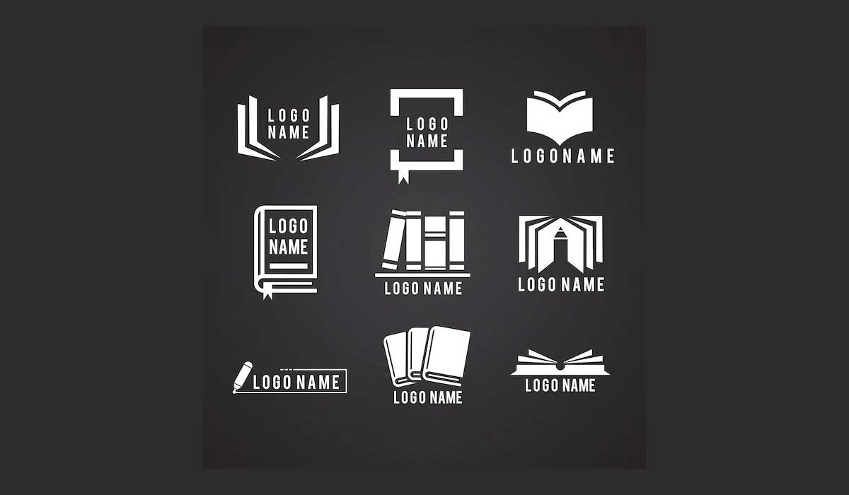 نماد کتاب به صورت کلیشه ای در لوگوی کتابفروشی