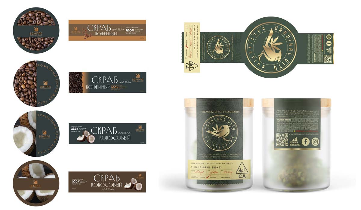 چاپ لیبل برای بسته بندی فروش قهوه