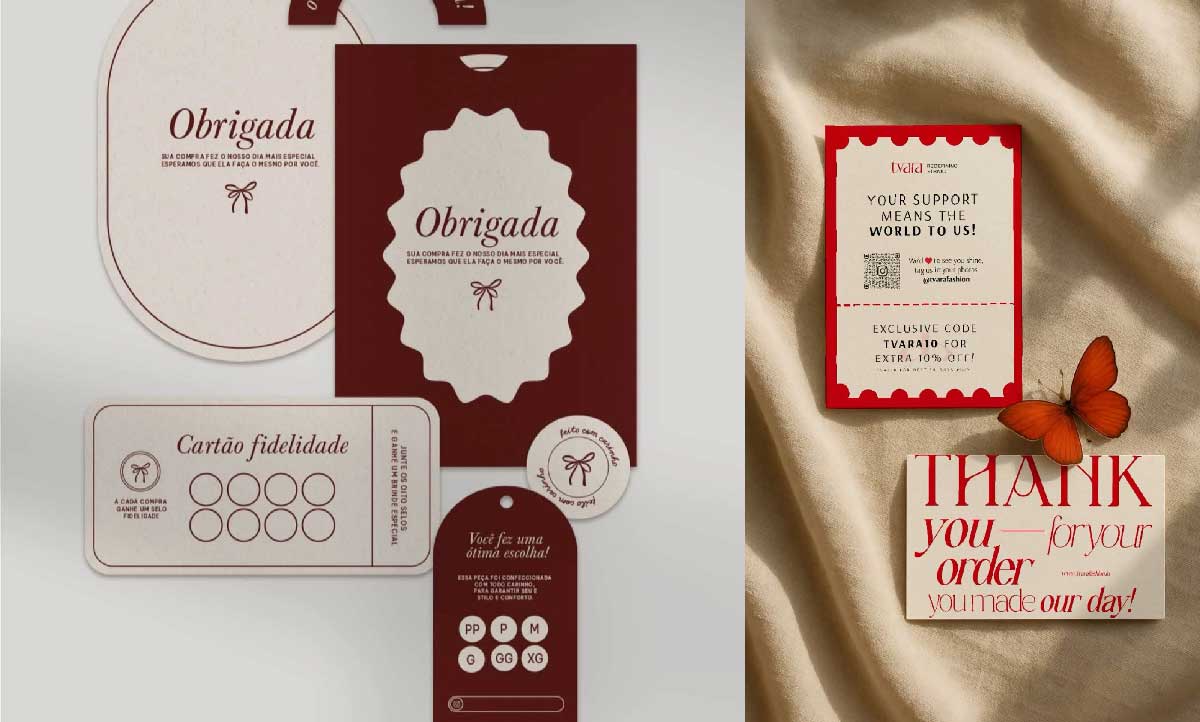 طراحی مینیمال کارت تشکر از خرید