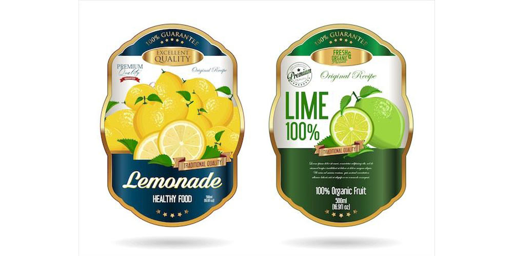 نمونه برچسب بطری آبلیمو