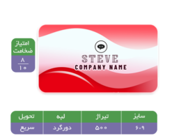 کارت ویزیت لمینت براق مستطیلی دورگرد