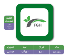 کارت ویزیت استخوانی مربعی برجسته