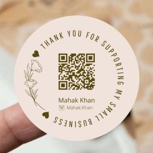 نمونه چاپ برچسب دایره ای