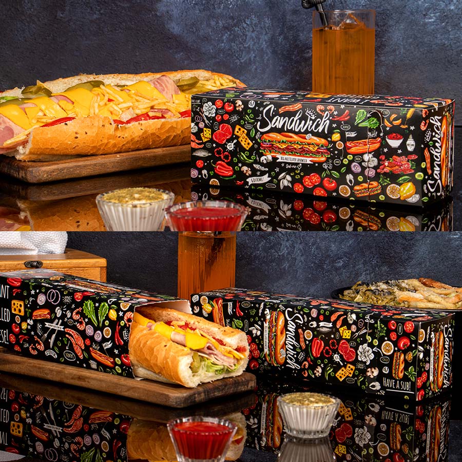 چاپ جعبه ساندویچ بیرون بر قفلی