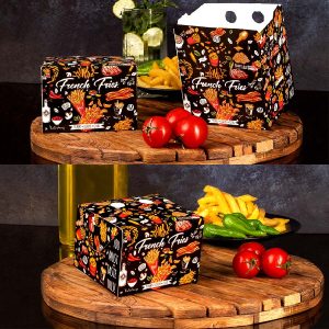 چاپ جعبه سیب زمینی بیرون بر قفلی