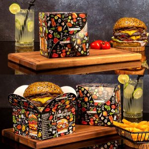 چاپ جعبه همبرگر بیرون بر ساده