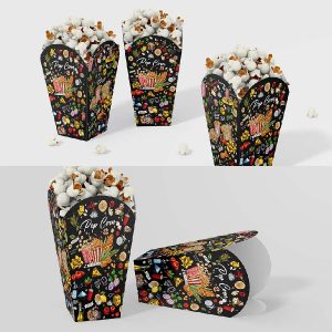 چاپ جعبه پاپ کرن چهاررنگ